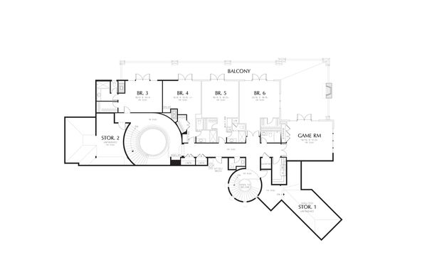 European Floor Plan - Upper Floor Plan #48-624