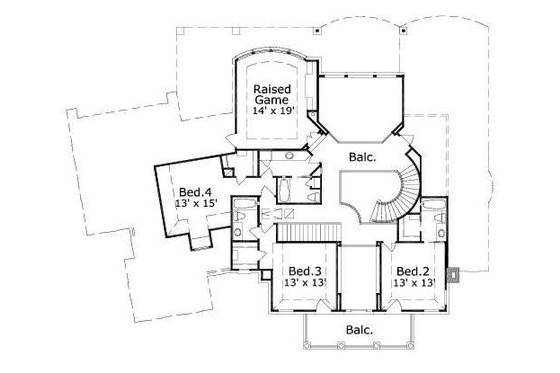 Floor Plan - Upper Floor for Colonial House Plan #411-806 - 4 bed, 4.5 bath