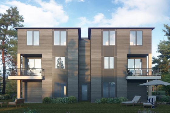 Exterior - Rear Elevation for Contemporary House Plan #1066-119 - 8 bed, 7 bath