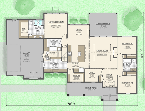 Ranch Floor Plan - Main Floor Plan #1089-9