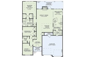 Floor Plan - Main Floor for European House Plan #17-2464 - 3 bed, 2 bath
