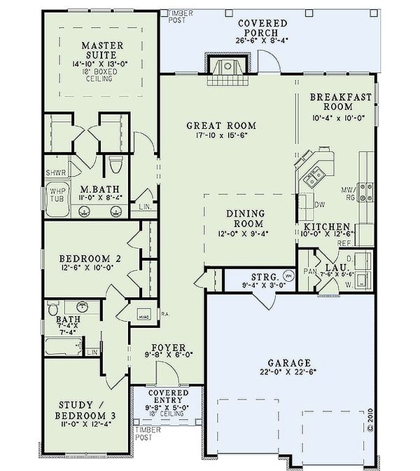 European Floor Plan - Main Floor Plan #17-2464