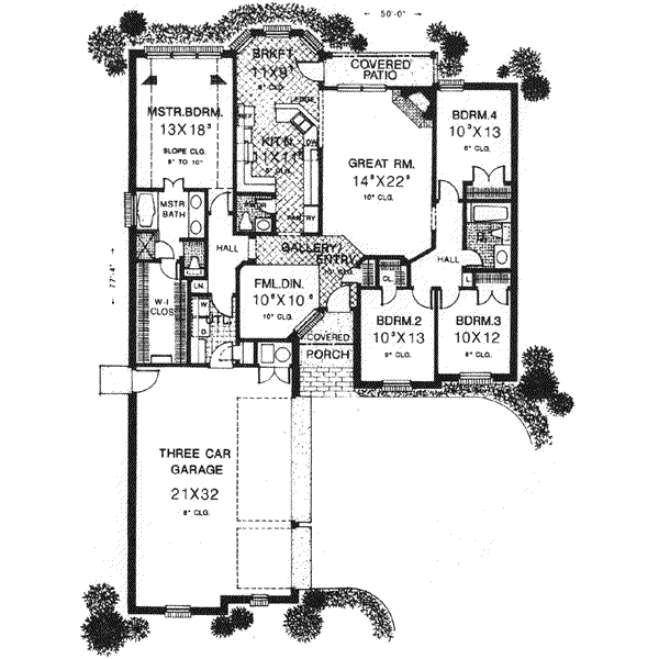 Traditional Floor Plan - Main Floor Plan #310-588