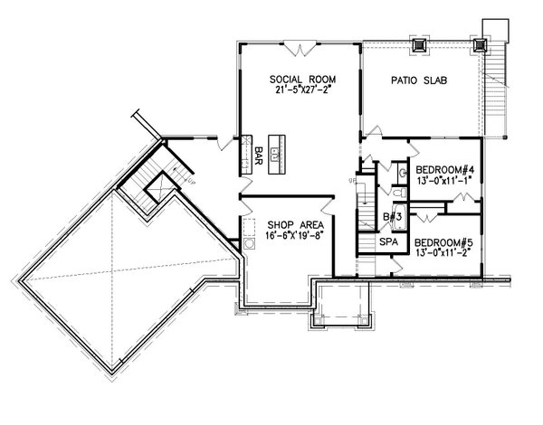 Farmhouse Floor Plan - Other Floor Plan #54-480