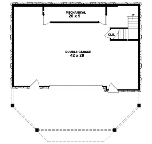 Traditional Floor Plan - Lower Floor Plan #81-1392