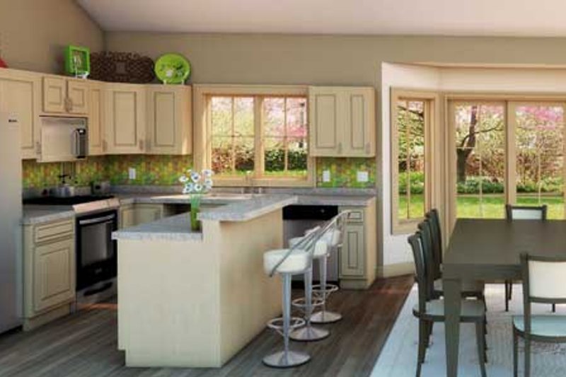 Architectural House Design - Interior - Kitchen for Country House Plan #18-1036 - 3 bed, 2 bath