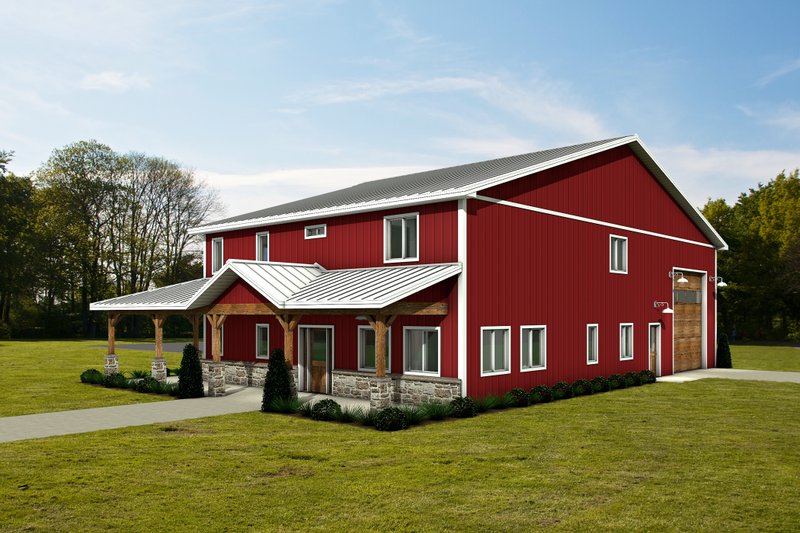 Architectural House Design - Exterior - Other Elevation for Barndominium House Plan #1084-10 - 3 bed, 2.5 bath