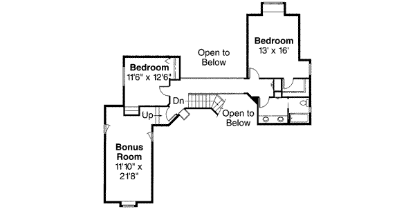 House Plan Design - Ranch Floor Plan - Upper Floor Plan #124-170