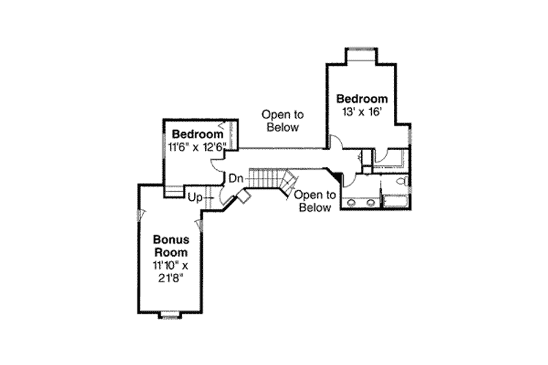 Home Plan - Floor Plan - Upper Floor for Ranch House Plan #124-170 - 3 bed, 2.5 bath