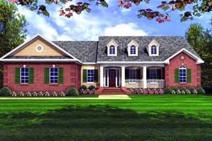 Ranch Exterior - Front Elevation Plan #21-156