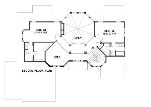 European Floor Plan - Upper Floor Plan #67-735