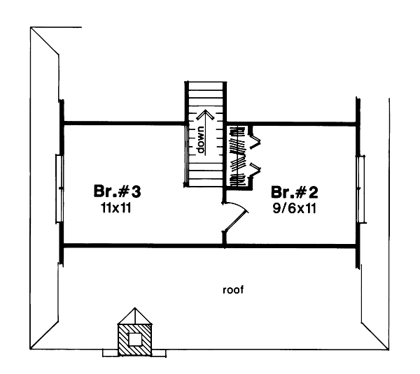 Home Plan - Country Floor Plan - Upper Floor Plan #41-104