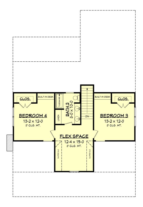 Farmhouse Floor Plan - Upper Floor Plan #430-198