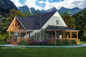 Cottage Exterior - Front Elevation Plan #932-635