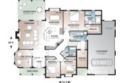 Mediterranean Style House Plan - 3 Beds 2 Baths 2250 Sq/Ft Plan #23-2206 