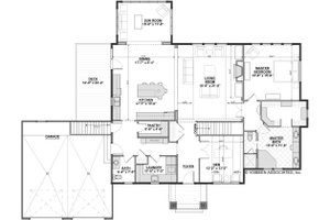 Floor Plan - Main Floor for Craftsman House Plan #928-318 - 3 bed, 3.5 bath