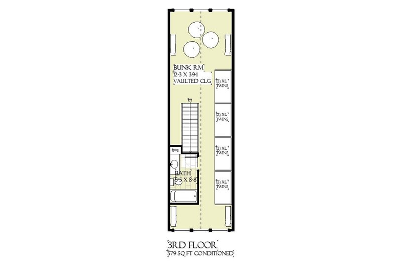 Home Plan - Floor Plan - Upper Floor 1 for Beach House Plan #901-162 - 3 bed, 4.5 bath