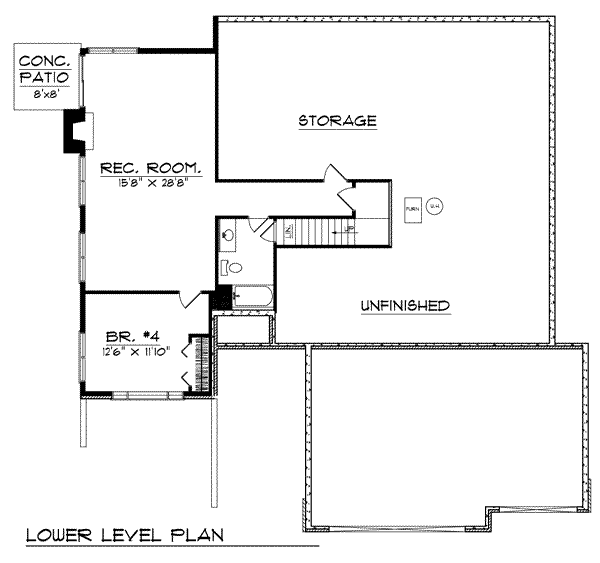 House Plan Design - European Floor Plan - Lower Floor Plan #70-763