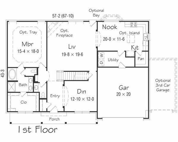 Traditional Floor Plan - Main Floor Plan #329-363