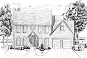 Colonial Style House Plan - 4 Beds 3.5 Baths 2946 Sq/Ft Plan #405-103 