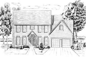 Colonial Exterior - Front Elevation Plan #405-103