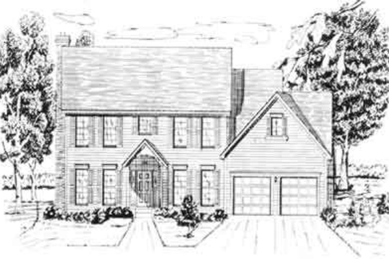 Colonial Style House Plan - 4 Beds 3.5 Baths 2946 Sq/Ft Plan #405-103