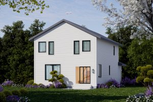 Exterior - Rear Elevation for Traditional House Plan #20-2102 - 3 bed, 2.5 bath