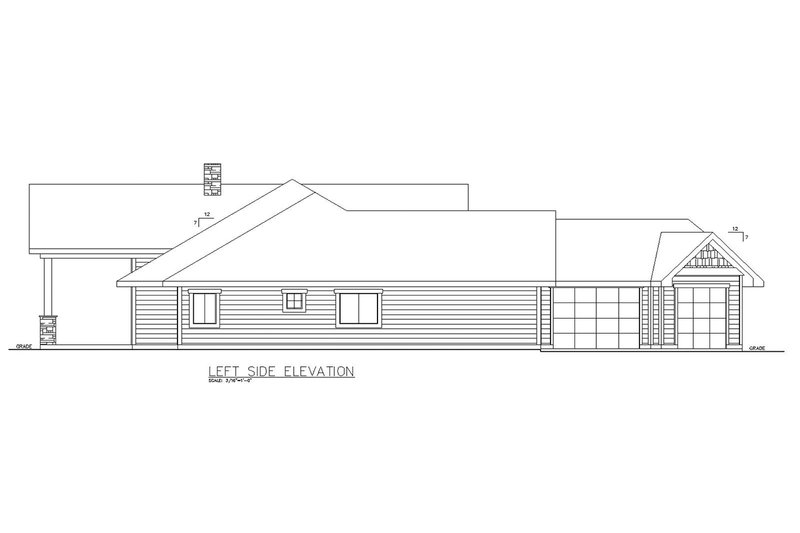 Dream House Plan - Left Side Elevation