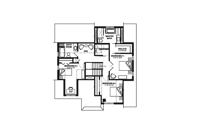 House Blueprint - Floor Plan - Other Floor for Farmhouse House Plan #23-2763 - 3 bed, 2.5 bath