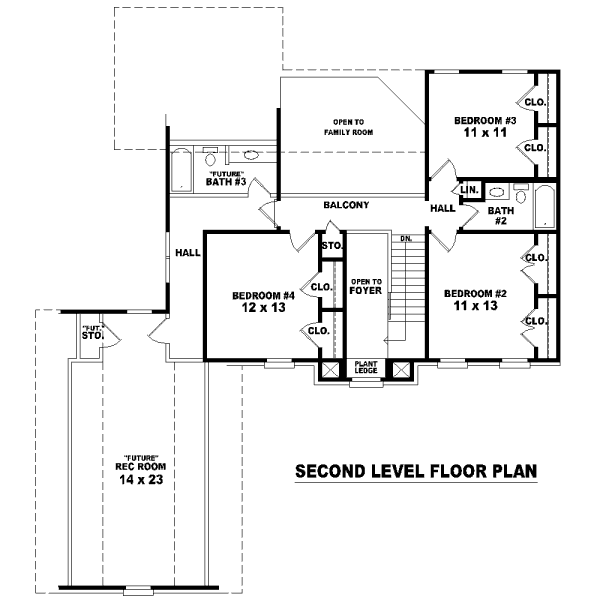 European Floor Plan - Upper Floor Plan #81-13678