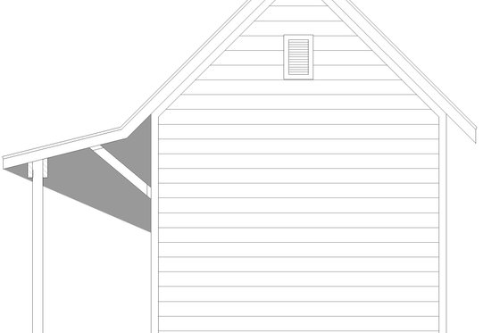 Exterior - Rear Elevation for Farmhouse House Plan #932-668, 0 bath