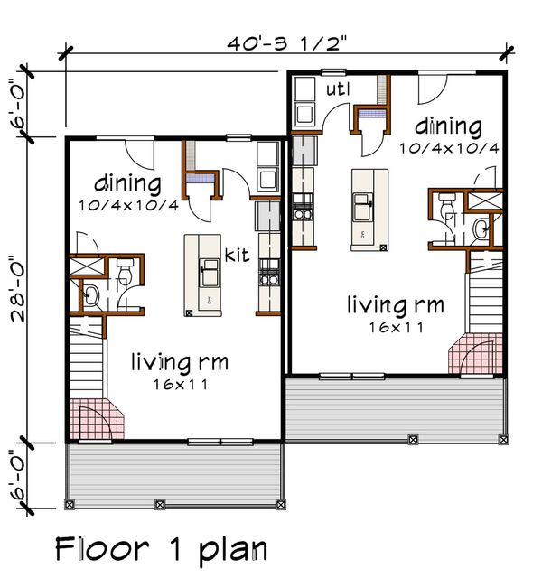 Southern Floor Plan - Main Floor Plan #79-240
