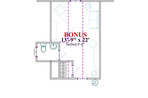 Floor Plan - Other Floor for Farmhouse House Plan #63-136 - 3 bed, 2.5 bath