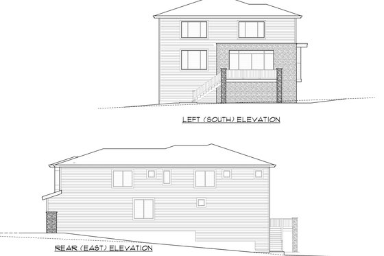 Exterior - Other Elevation 2 for Traditional House Plan #1066-58 - 3 bed, 3.5 bath