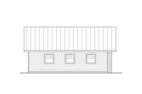 Exterior - Other Elevation for Traditional House Plan #124-1324, 1 bath