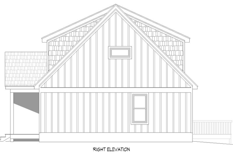 Architectural House Design - Exterior - Other Elevation 1 for Southern House Plan #932-846 - 3 bed, 2.5 bath