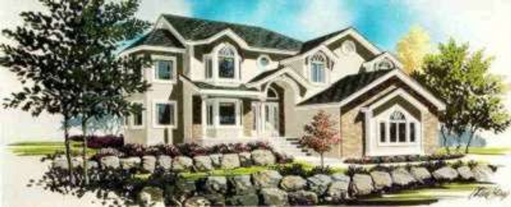 Exterior - Front Elevation 2 for European House Plan #308-215 - 4 bed, 2.5 bath