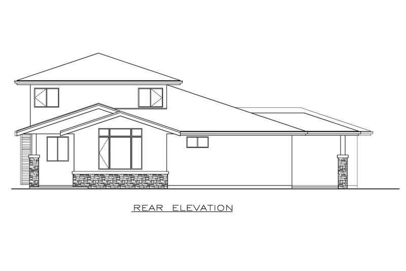 Home Plan - Exterior - Rear Elevation for Traditional House Plan #1100-116 - 6 bed, 5 bath