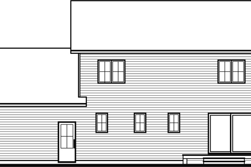 Home Plan - Exterior - Rear Elevation for Craftsman House Plan #23-2760 - 3 bed, 1.5 bath