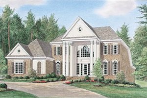 Colonial Exterior - Front Elevation Plan #34-122