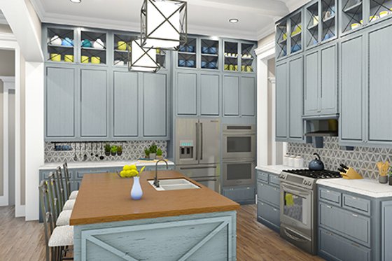 Interior - Kitchen 3 for Ranch House Plan #406-9655 - 3 bed, 2 bath