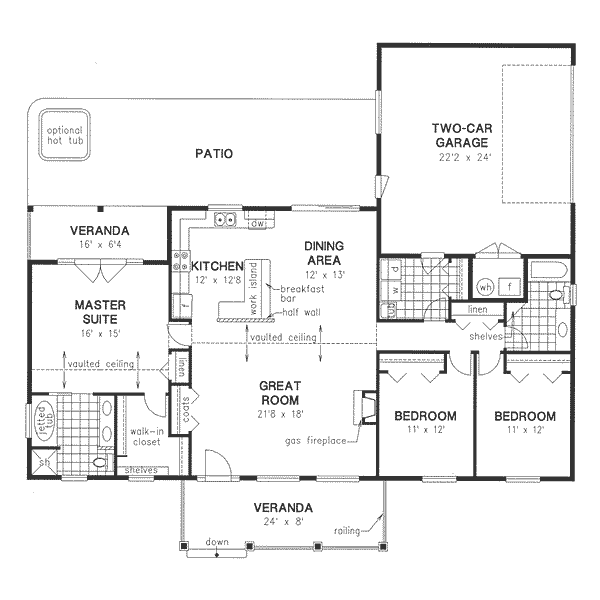 Ranch Floor Plan - Main Floor Plan #18-4512