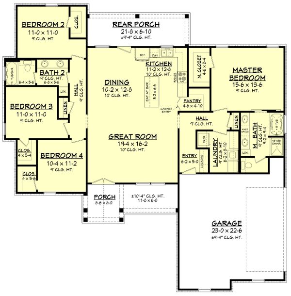 House Design - Farmhouse Floor Plan - Main Floor Plan #430-207