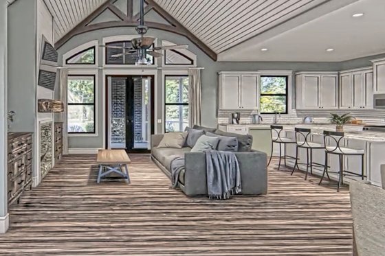 Interior - Family Room for Craftsman House Plan #437-101 - 3 bed, 2 bath