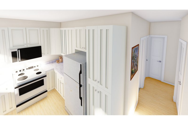 Dream House Plan - Interior - Kitchen 1 for Farmhouse House Plan #126-242 - 3 bed, 2 bath