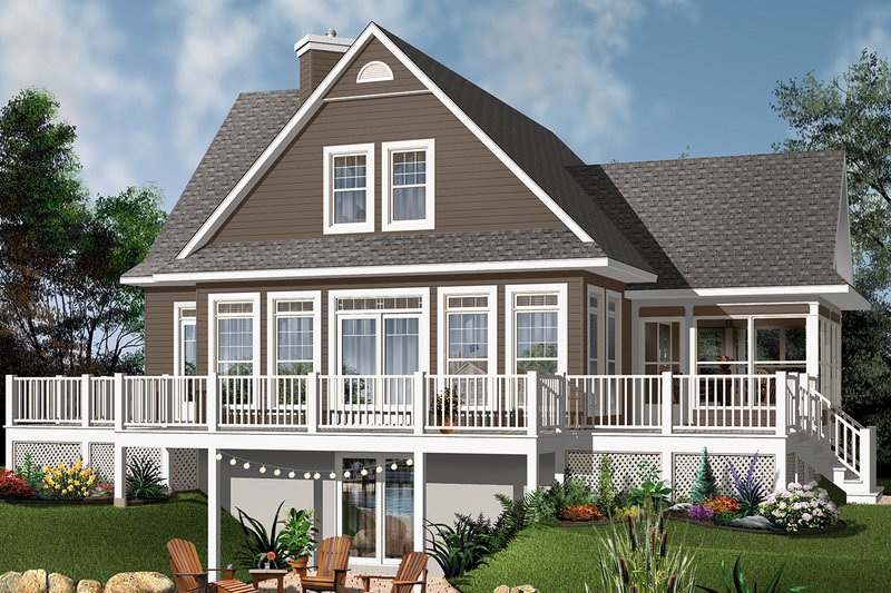 Home Plan - Exterior - Rear Elevation 4 for Contemporary House Plan #23-2317 - 4 bed, 3 bath