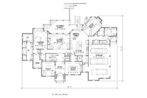 Floor Plan - Main Floor for Traditional House Plan #1054-31 - 4 bed, 4.5 bath