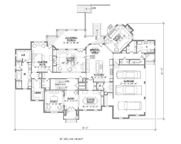 Home Plan - Traditional Floor Plan - Main Floor Plan #1054-31