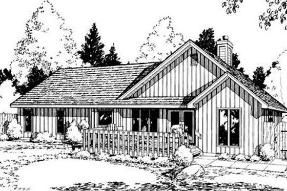 Exterior - Rear Elevation for Traditional House Plan #312-530 - 3 bed, 2 bath