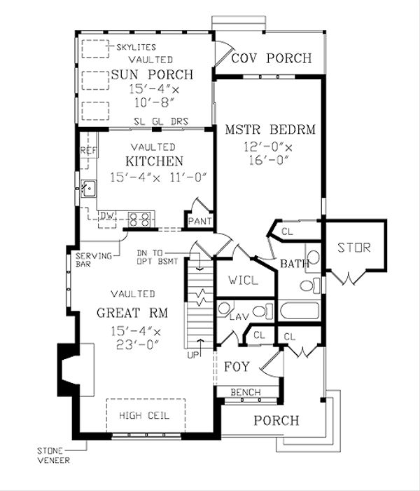 Contemporary Floor Plan - Main Floor Plan #456-8